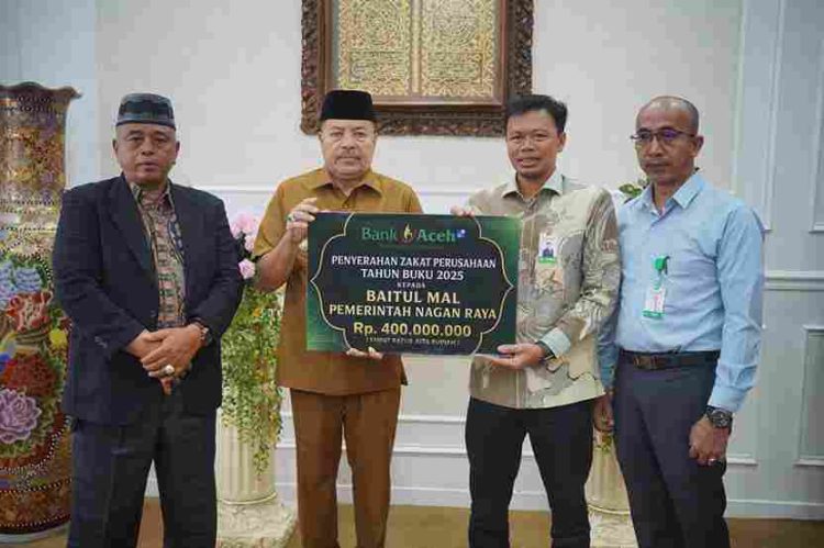 Pemkab Nagan Raya Terima Dividen Rp1,63 Miliar dan Dana Zakat Rp400 Juta dari Bank Aceh Syariah