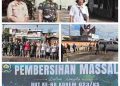 PD Pasar Dairi Gandeng TNI, Polri dan Kecamatan Sidikalang Gelar Aksi Bersih Pasar Sambut HUT ke-68 Korem 023/Kawal Samudera dan HUT RI ke-81