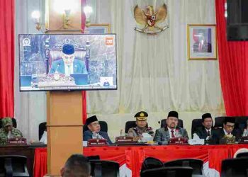 Bupati Batu Bara Hadiri Paripurna Istimewa Pidato Kenegaraan HUT ke-81 Kemerdekaan RI