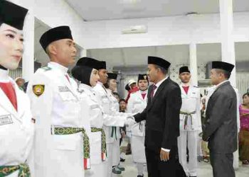 Wali Kota Tanjungbalai Kukuhkan 45 Anggota Paskibraka 2026