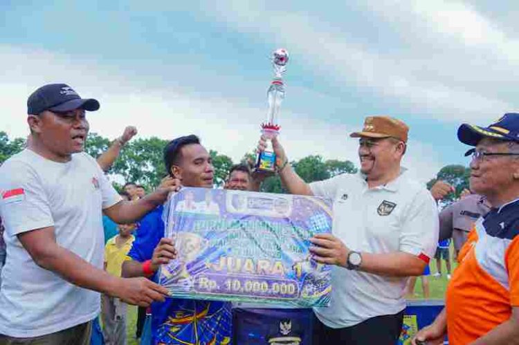 Bupati Batu Bara Tutup Turnamen Mini Soccer Bahagia Cup II, HNSI Raih Juara