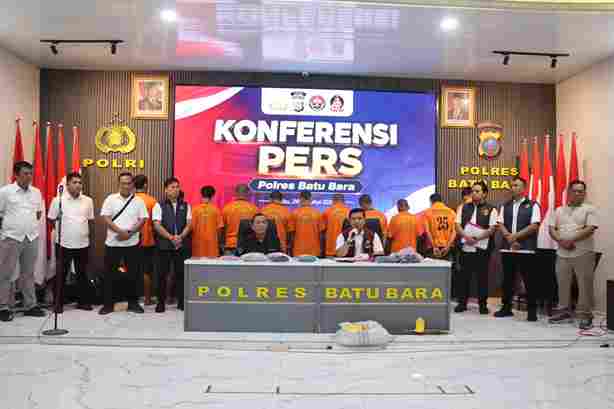 Polres Batu Bara Ungkap 10 Kasus 3C, 17 Tersangka Diamankan