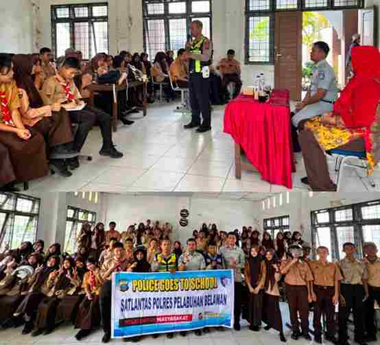 Semai Benih Tertib Berlalu Lintas, Sat Lantas Polres Pelabuhan Belawan Gandeng Jasa Raharja Edukasi Generasi Muda SMKN 19 Medan
