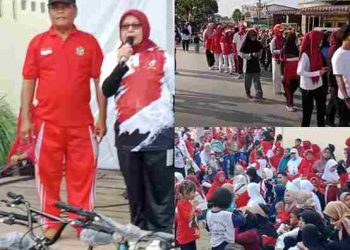 Meriahkan HUT ke 81 Kemerdekaan RI, Panitia Nagori Bandar Masilam Satu Gelar Jalan Santai