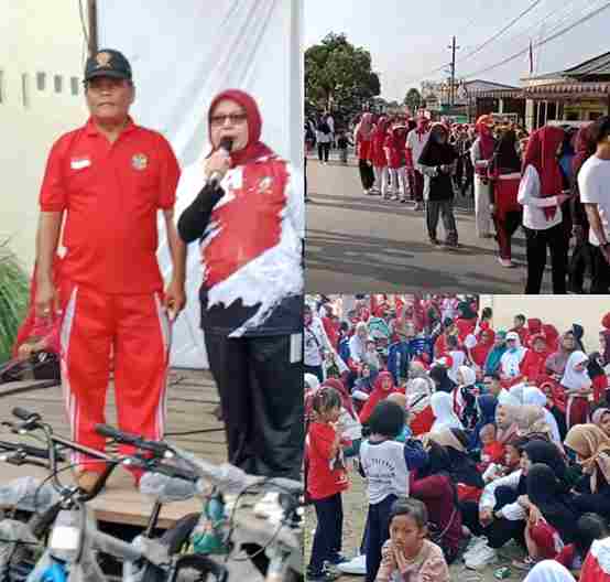 Meriahkan HUT ke 81 Kemerdekaan RI, Panitia Nagori Bandar Masilam Satu Gelar Jalan Santai