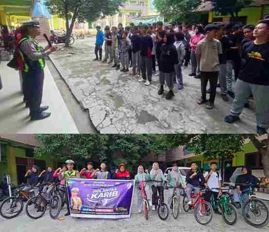 Semarak Gowes SMKS PAB 1 Helvetia: Sentuhan Humanis Polantas Karib Wujudkan Jalan Raya Ringan dan Aman