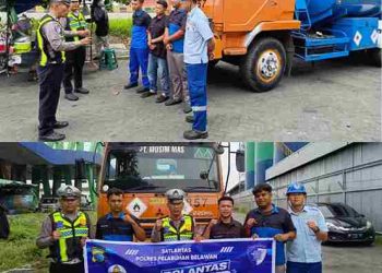 Membangun Budaya Tertib di Jalur Vital: Lewat “Polantas Karib”, Polres Pelabuhan Belawan Edukasi Pengemudi Armada Logistik PT Musim Mas