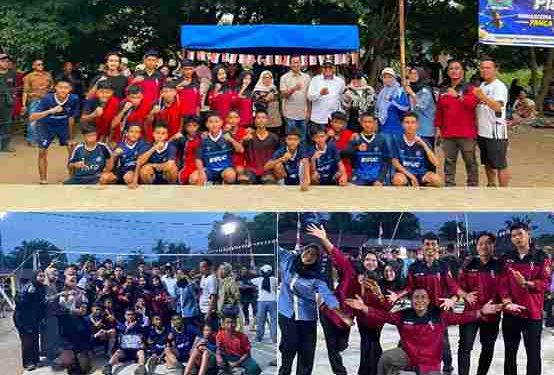 Pertama di Bandar Tinggi, Turnamen Voli U-16 Sukses Digelar Mahasiswa KKN STAI Panca Budi