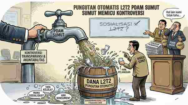 Pungutan Otomatis L2T2 PDAM Sumut Memicu Kontroversi: Isu Transparansi Tata Kelola dan Akuntabilitas Anggaran Mengemuka