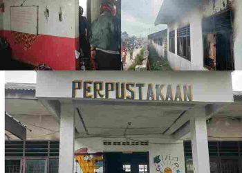 Ruang Perpustakaan SD Negeri 033912 Hutagambir Terbakar, Damkar Dairi Bergerak Cepat