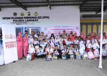 Kapolres Langkat Santuni Anak Yatim, Wujud Kepedulian Polri untuk Masyarakat