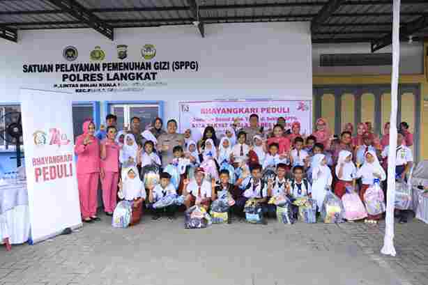 Kapolres Langkat Santuni Anak Yatim, Wujud Kepedulian Polri untuk Masyarakat