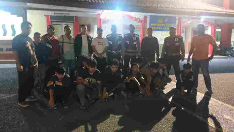 Tim Sergap Polres Asahan Amankan 10 Remaja Diduga Hendak Tawuran, Sajam dan 6 Sepeda Motor Diamankan