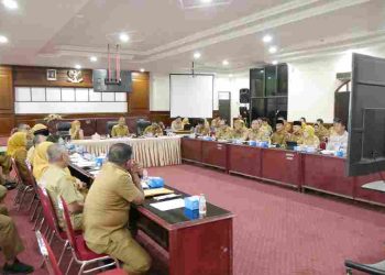 Wali Kota Mahyaruddin Pimpin Rakorpem Realisasi Anggaran