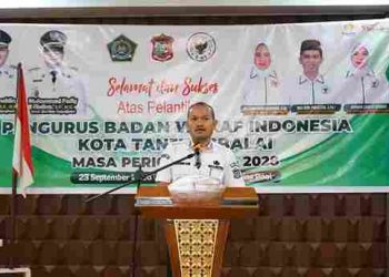 Wali Kota Mahyaruddin Hadiri Pelantikan Pengurus BWI Tanjungbalai