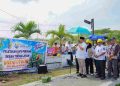 Bupati Batu Bara Letakkan Batu Pertama Pembangunan Videotron di Sei Bejangkar, Dukung Penyebaran Informasi Publik