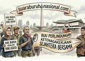 Demonstrasi Massal Buruh Mengawal RUU Perlindungan Ketenagakerjaan