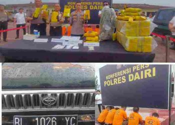 Ganja 70 Kg Ditemukan di Jalinsum Sidiangkat, Polres Dairi Ungkap 34 Kasus Narkotika Triwulan III
