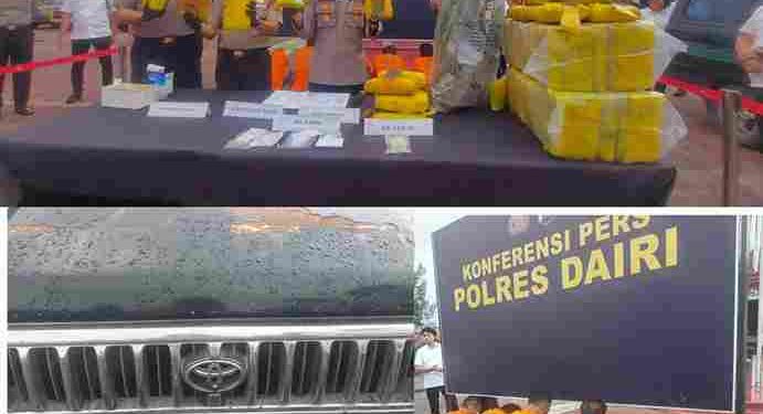 Ganja 70 Kg Ditemukan di Jalinsum Sidiangkat, Polres Dairi Ungkap 34 Kasus Narkotika Triwulan III
