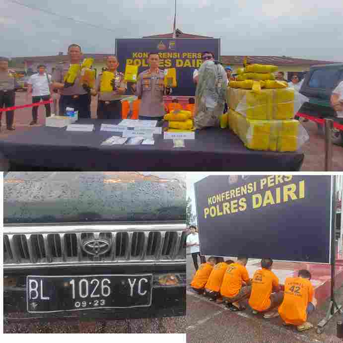 Ganja 70 Kg Ditemukan di Jalinsum Sidiangkat, Polres Dairi Ungkap 34 Kasus Narkotika Triwulan III