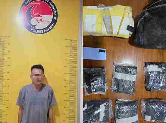 Satres Narkoba Polres Asahan Amankan Kurir Sabu 1,5 Kg di Silau Laut