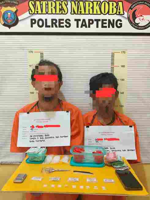Polres Tapteng Tangkap Dua Terduga Pengedar Sabu di Sarudik