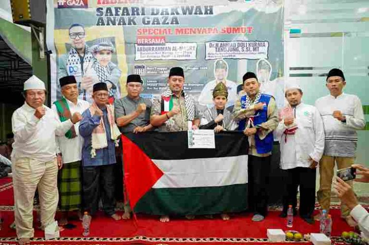Bupati Batu Bara Sambut Safari Dakwah Anak Palestina, Salurkan Tali Asih dan Santunan Kepada Anak Yatim