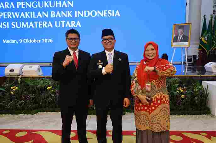 Wawako Tanjungbalai Hadiri Pengukuhan Ameriza Ma’ruf Moesa Sebagai Kepala Perwakilan BI Sumut