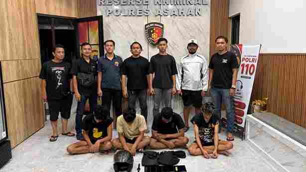 Tim Jatanras Polres Asahan Amankan Empat Terduga Pelaku Pencurian, Kerugian Korban Capai Rp30 Juta