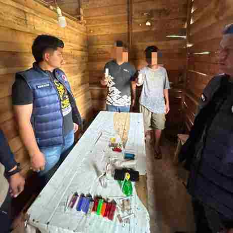 Polres Toba dan BNN Gerebek Sarang Narkoba di Silaen, Dua Pria Diamankan
