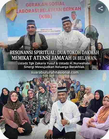 Resonansi Spiritual di Belawan: Sinergi Oratoris Ustadz Tgk Zakaria Yusuf dan Ustadz H Nurwahabi Pikat Atensi Jamaah