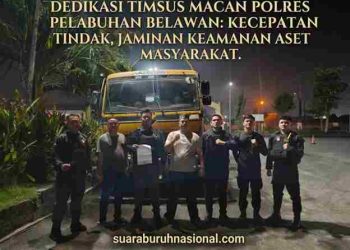 Respon Presisi Timsus Macan Polres Pelabuhan Belawan: Truk Trailer Diduga Hasil Tindak Pidana Larceny Berhasil Diamankan di Kawasan Gabion