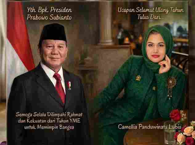 Sekjen KITA Camellia Panduwinata Lubis Sampaikan Ucapan Selamat Ulang Tahun kepada Presiden Prabowo Subianto