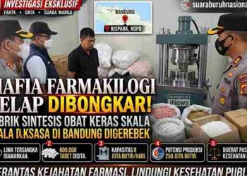 Mafia Farmakologi Gelap Dibongkar: Pabrik Sintesis Obat Keras Skala Raksasa di Bandung Digerebek