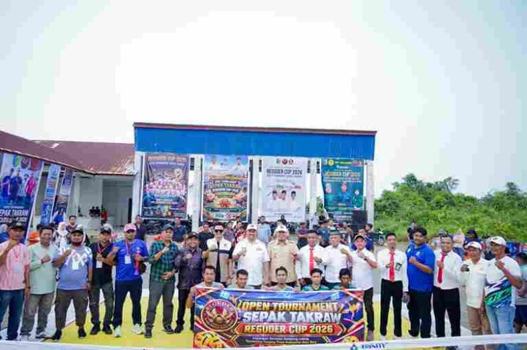 Buka Turnamen Sepak Takraw Reguder Cup 2026, Bupati Baharuddin Dorong Pengembangan Olahraga dan Pencegahan Narkoba