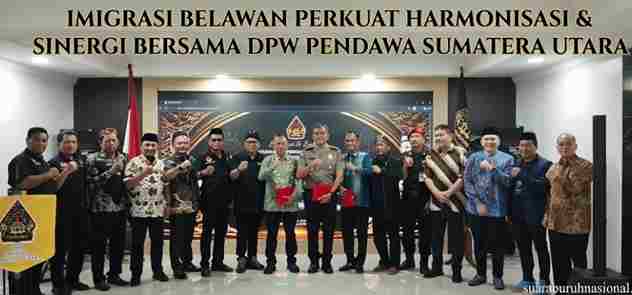 Imigrasi Belawan Perkuat Harmonisasi Interaksional Bersama DPW Pendawa Sumatera Utara