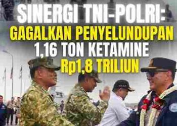 Sinergi Kodaeral I dan Konsorsium Negara Intersepsi 1,16 Ton Ketamine Bernilai Rp1,8 Triliun