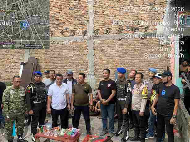 Polda Sumut Grebek Sarang Narkoba di Medan Maimun, 15 Orang Diamankan