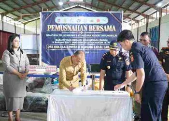 Wali Kota Hadiri Pemusnahan Bersama BMMN oleh Bea dan Cukai serta Kejari Tanjungbalai