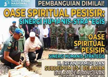Oase Spiritual di Jantung Pesisir: Sinergi Humanis-Strategis H Irfan Hamidi dan Subdenpom I/5-1 Belawan dalam Pembangunan Musholla Al-Ikhlas