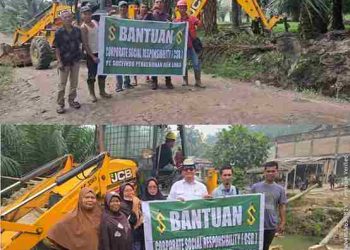 PT. Socfindo Aek Loba Dukung Infrastruktur Warga dengan Berikan Bantuan Alat Berat untuk Perbaiki Jalan dan Jembatan