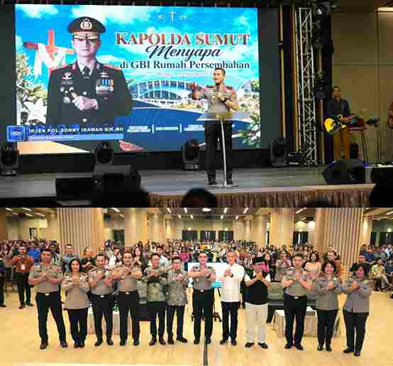 Minggu Kasih di GBI Rumah Persembahan, Kapolda Sumut Perkuat Kedekatan Polri dengan Masyarakat