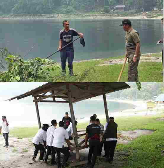 Serius Sukseskan Even Budaya Marpangir, Audi Murphy Sitorus Turun Langsung Pimpin Gotong Royong di Pantai Pakkodian